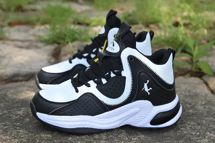 Men's High-Top Basketball Shoes New Wear-Resistant Sports Sneakers Athletic Outdoor Casual Training Boots