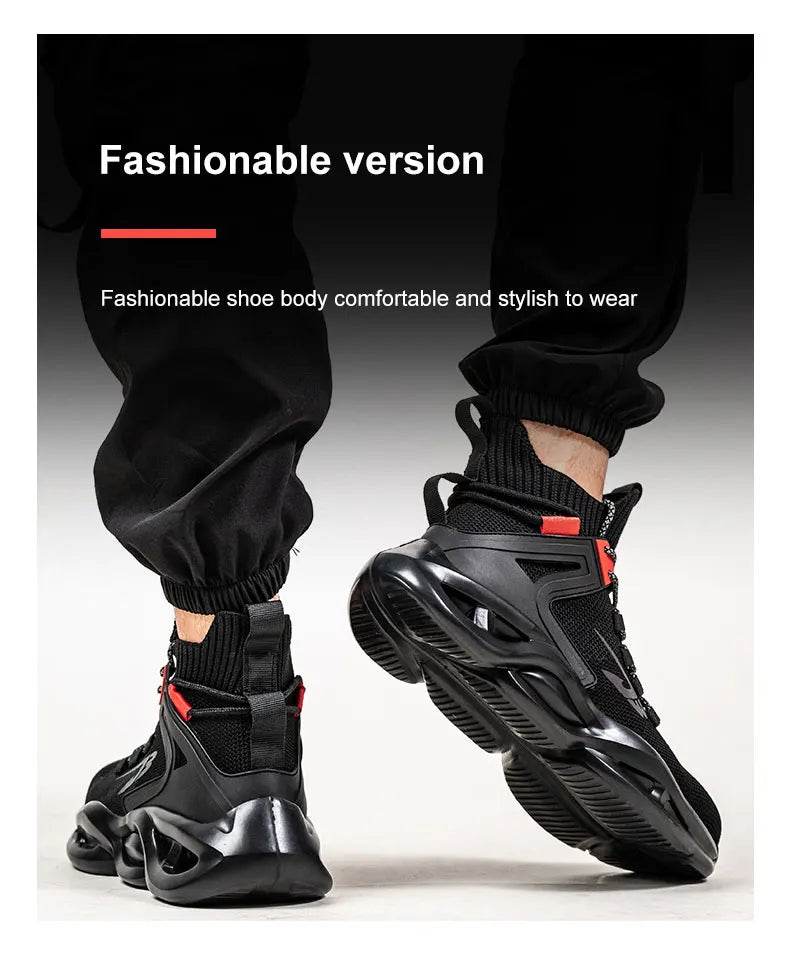 2025 New Safety Shoes Men Boots High Top Work Sneakers Steel Toe Cap Anti-smash Puncture-Proof work Boots Indestructible Shoes
