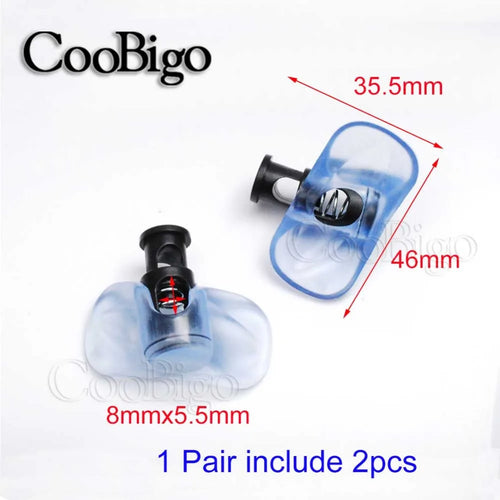 2 Pairs AJ Shoes Lace Clamps Clear Butterfly Toggle Clips Cord Locks Stoppers for Nike Air Jordan 5 Sneaker Shoelace Accessories