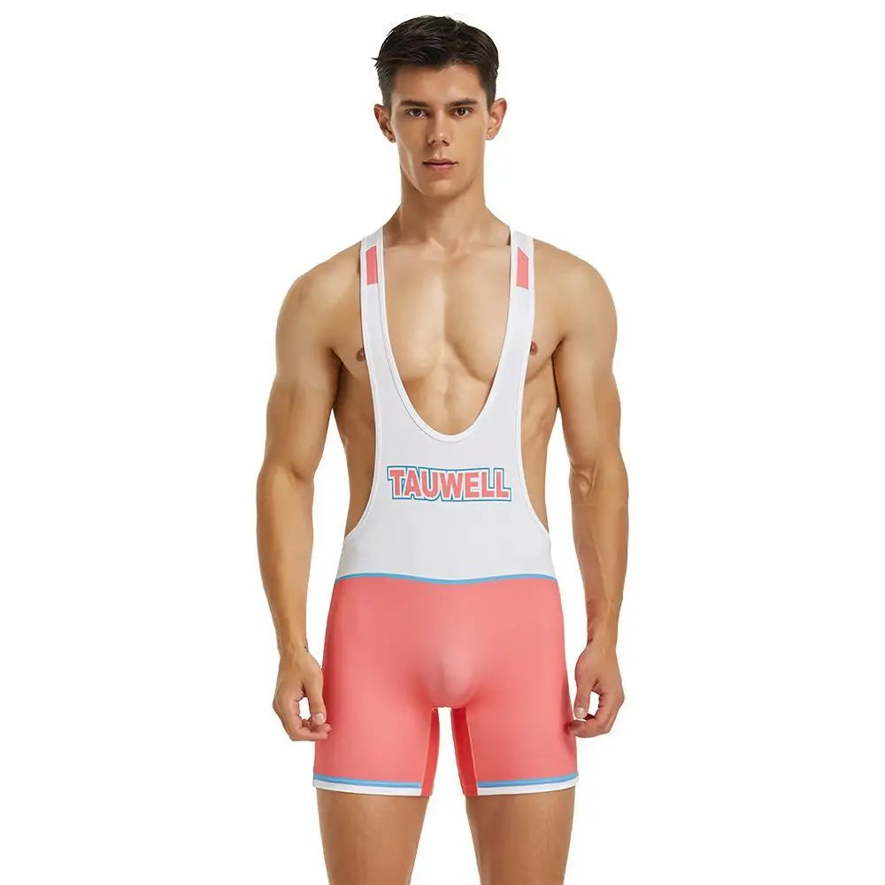 SEOBEAN Mens Undershirts Bodysuit Wrestling Singlet Fitness Workout One-piece Vest Bodywear Underwear Bodybuilding Jumpsuit