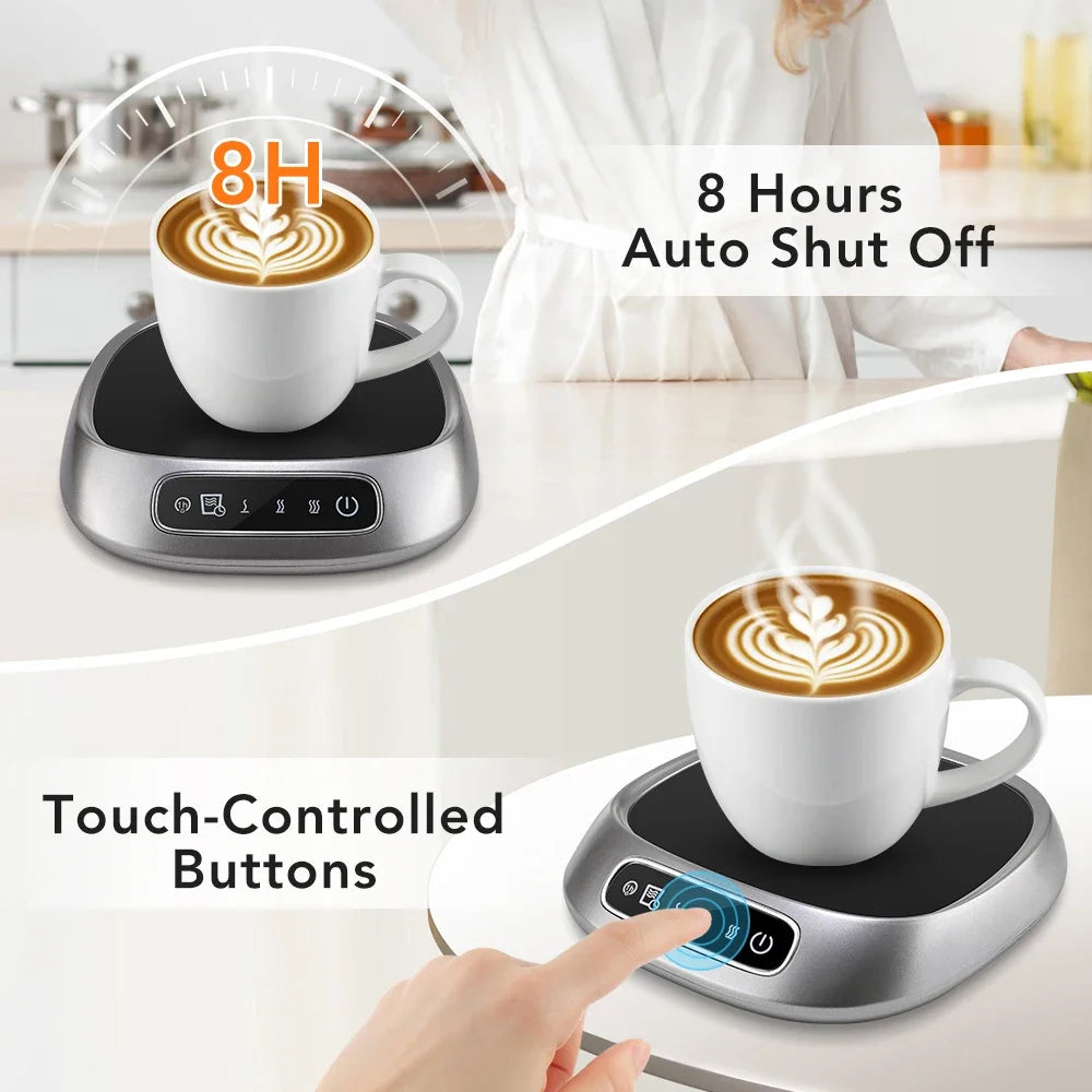 Cup Heater USB Coffee Mug Warmer Electric Milk Tea Cup Heating Coaster Cup Warmer For Home Office USB Voice Desk Cup Warmer