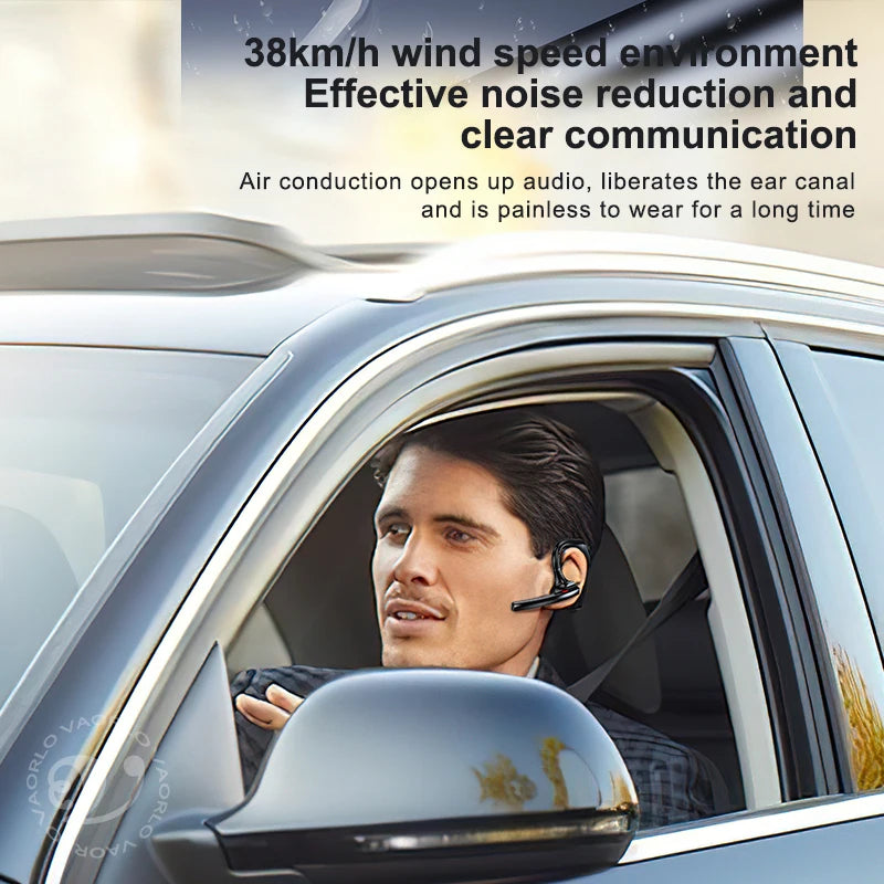 Bluetooth 5.3 Business Wireless Earphone Left Right Ear Universal LED Display With MIC Headset Ultra-long Standby For Car Driver