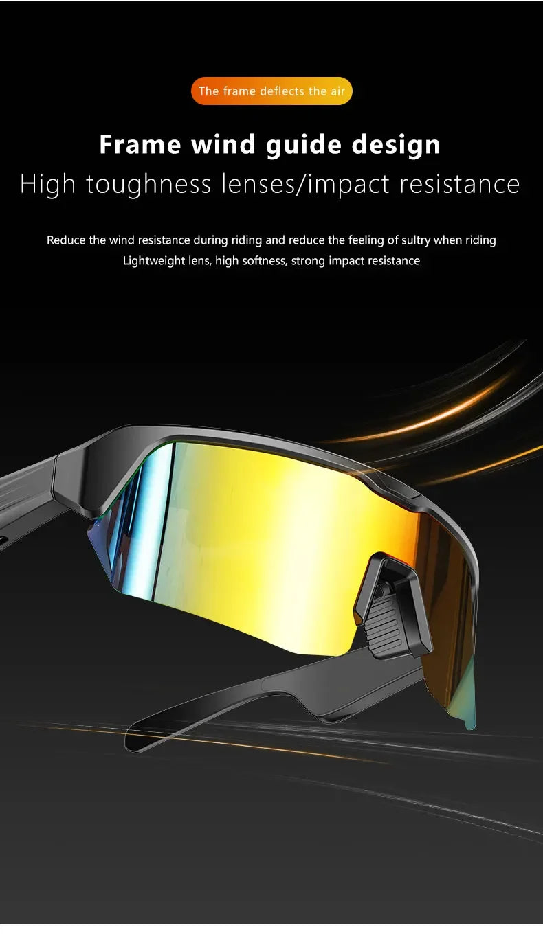 Cycling Bluetooth Smart Glasses Technology Audio Call Remote Headset Sunglasses Sports Driving Music Earbuds Headphones