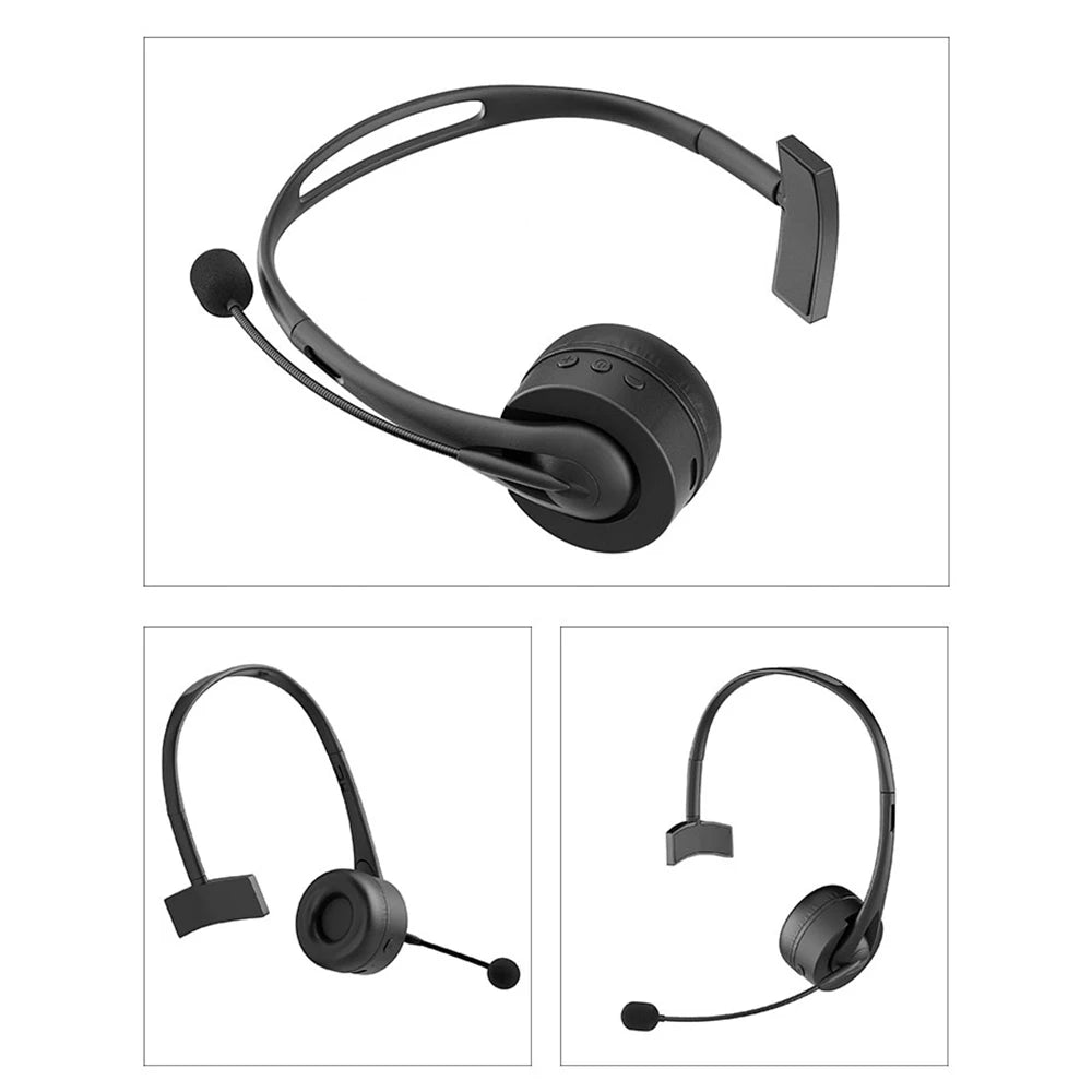 Bluetooth 5.3 Headphone With Mic Noise Reduction Hands-Free Call HiFi Lossless Wireless Headset For Call Center Office PC Laptop