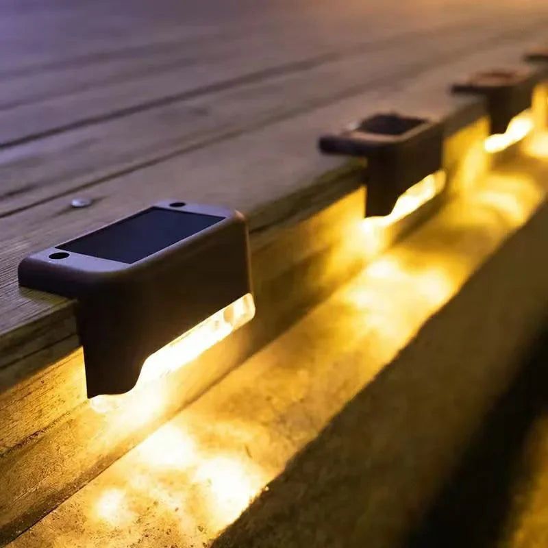 Solar LED Lights Outdoor Garden Light Deck Lamp Solar Stairs Light Waterproof Solar Step Lamp for Outdoor Patio Garden Decor