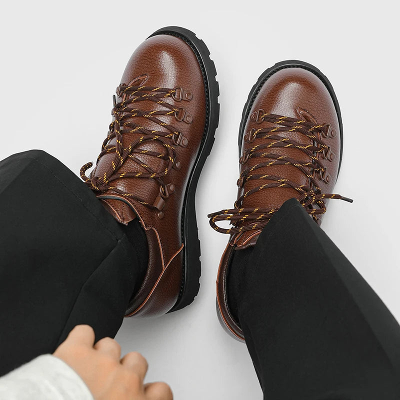 Men's Fashion Leather Shoes Classic luxury designer style Work Office Outdoor Hot selling trendy young shoes Handsome New