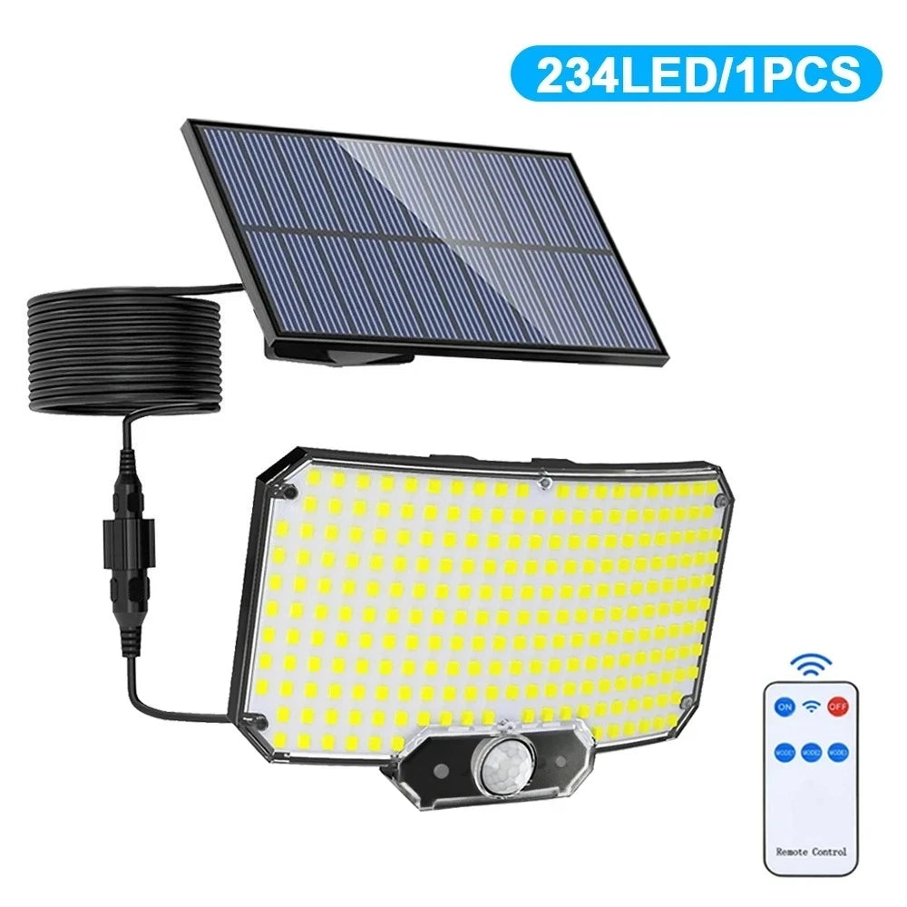 15000LM Irradiation 500㎡ Solar Light for Outdoor Sunlight Motion Sensor IP65 Waterproof Garden Street Wall External Solar Lamp