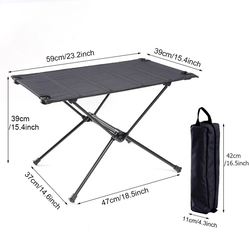 Folding Camping Table, Lightweight Oxford Desktop Collapsible Backpacking Tables for Camping, Hiking, Picnic