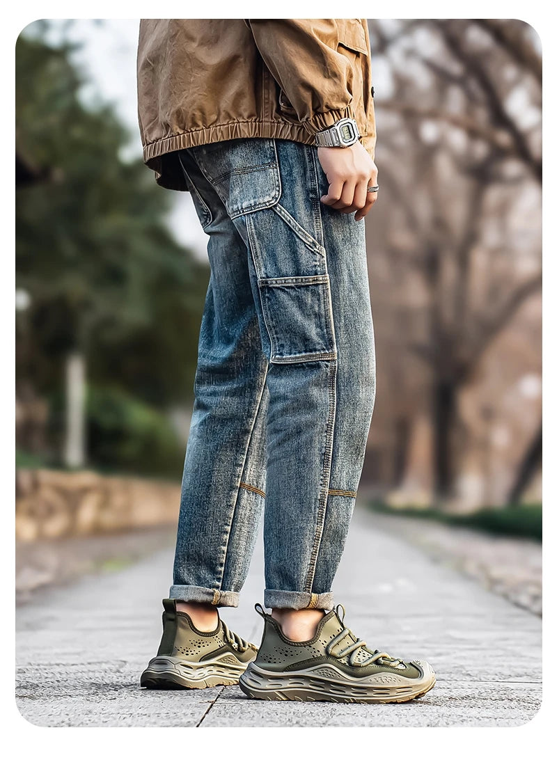 Spring Autumn New Mens Casual Shoes Fashion Anti Skid Wear Resistant Sports Sneakers Thick Sole Fashion Breathable Mesh Footwear