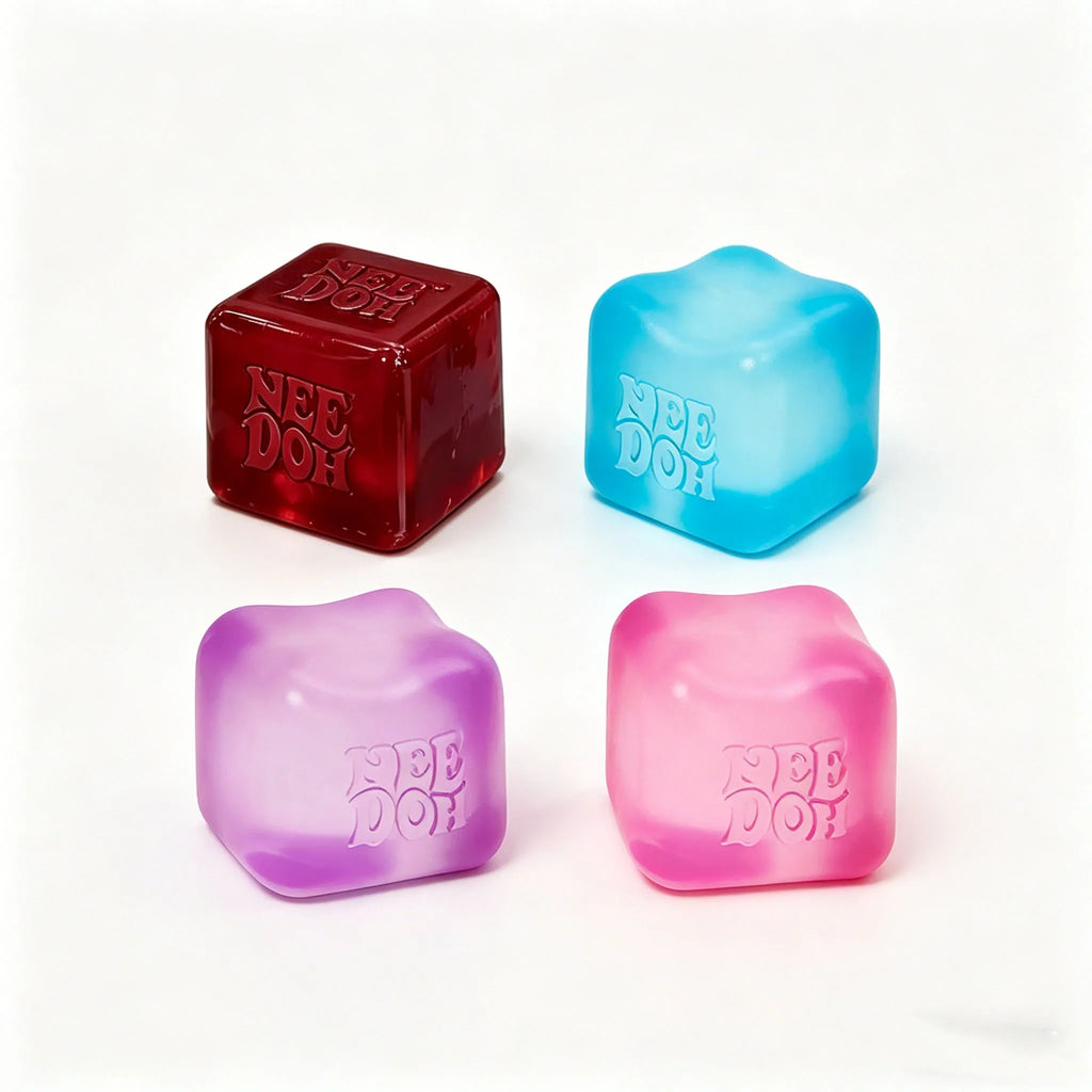 Needoh Nice Cube Fidget Focus Toy, Sensory Stress Relief Cube for Anxiety Relief Adults & Kids
