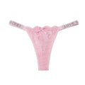 Lingerie Crystal Lace Flower Panties Low-waist Cotton Crotch Seamless Thong Underpants Embroidery Bikini Underwear Women Gifts