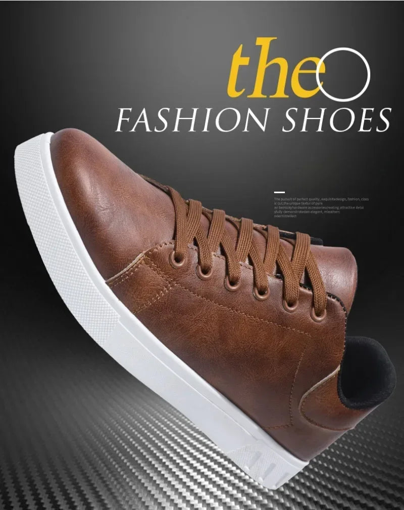 Casual Shoes Loafers British Leather Sneakers Flats Shoes Classic Men Leather Shoes Spring Summer New Trendy Designer Loafers