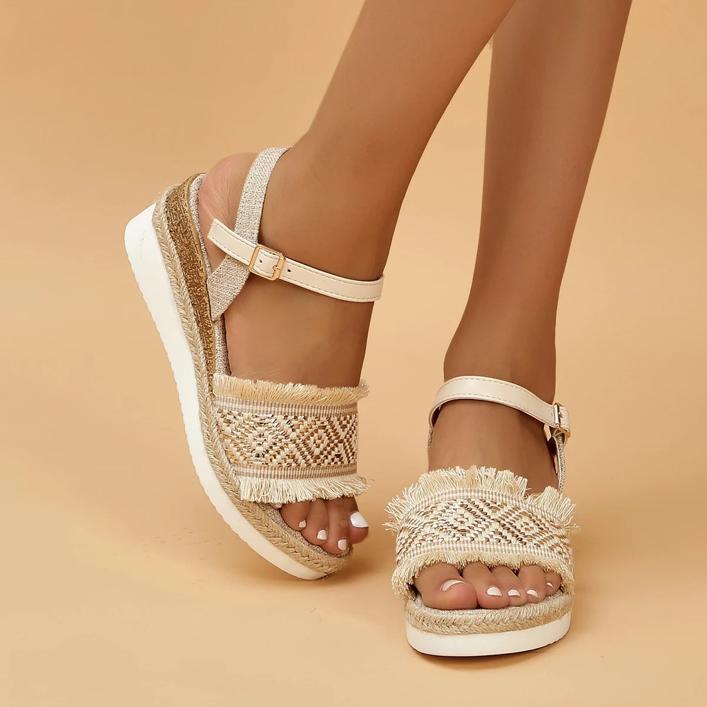 Shoes for Women 2023 High Quality Bohemian Women's Sandals Summer Platform Light Casual Sandals Women Wedge Shoes Ladies Zapatos