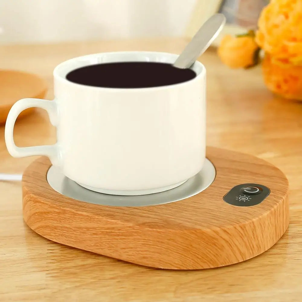 55-65C Cup Heater Mug Warmer Hot Tea Makers Smart Warmer Coaster USB Rechargeable Cup Heaters Coffee Milk Tea Heating Pad