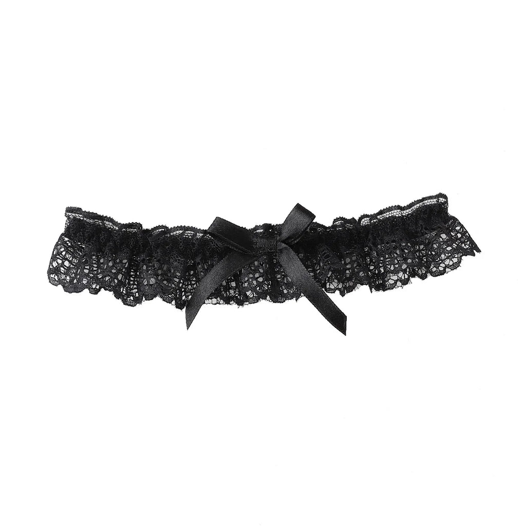 Lingerie Wedding Gift Party Bride Wedding Leg Flower Sexy Lace Elastic Leg Garter Belt With Ribbon Bow Suspender Thigh Harness