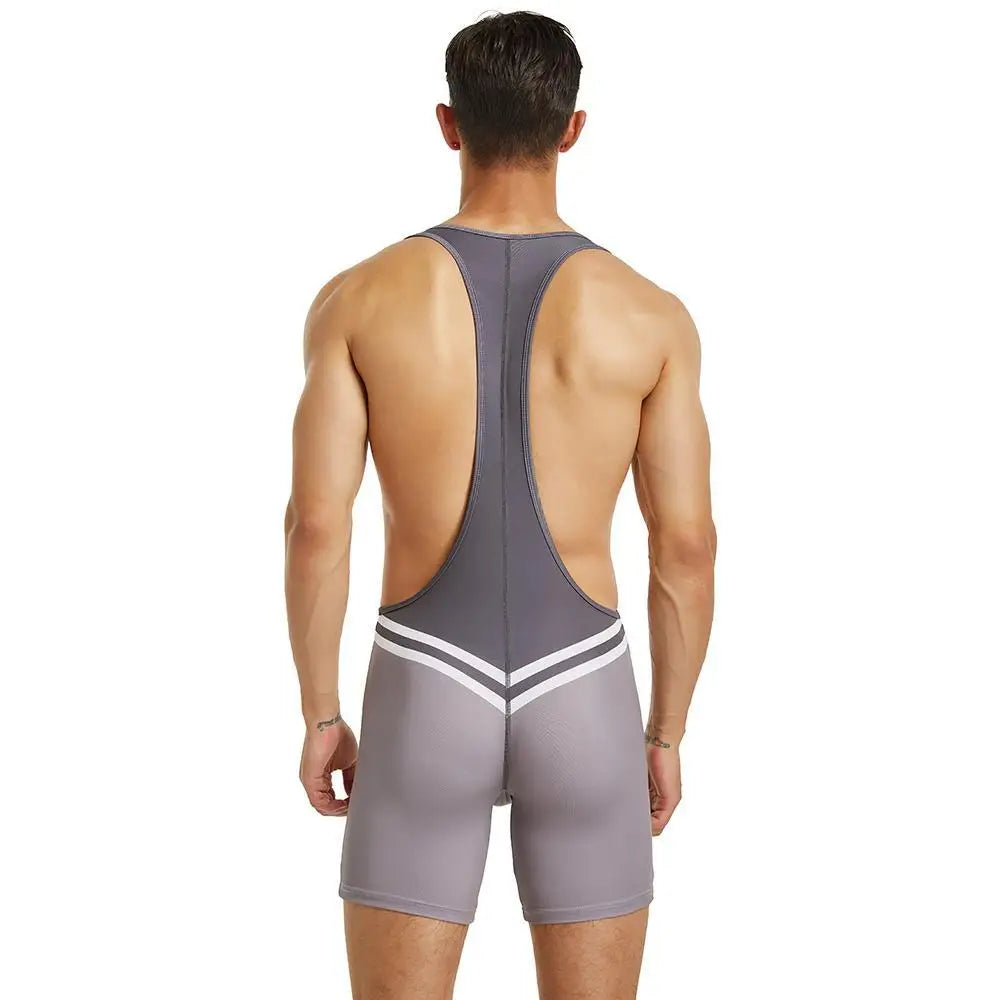 SEOBEAN Mens Undershirts Bodysuit Wrestling Singlet Fitness Workout One-piece Vest Bodywear Underwear Bodybuilding Jumpsuit