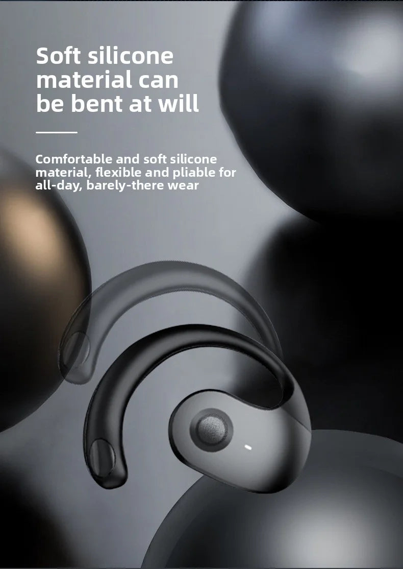 Bluetooth wireless headphones - bone conduction - touch control - non-intrusive earpiece - extremely long battery life