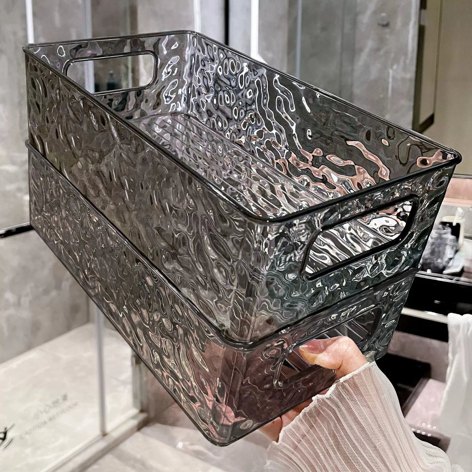 Stackable Storage Box, Acrylic Organizer, Cosmetic Organizer for Cosmetics and Beauty Products for Dressers, Bathrooms, Cabinets