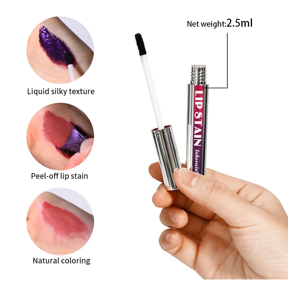Lakerain Peel Off and Reveal Lip Stain - Long Lasting, Waterproof Pink Lip Tint, Transfer Proof Natural Lip Stain