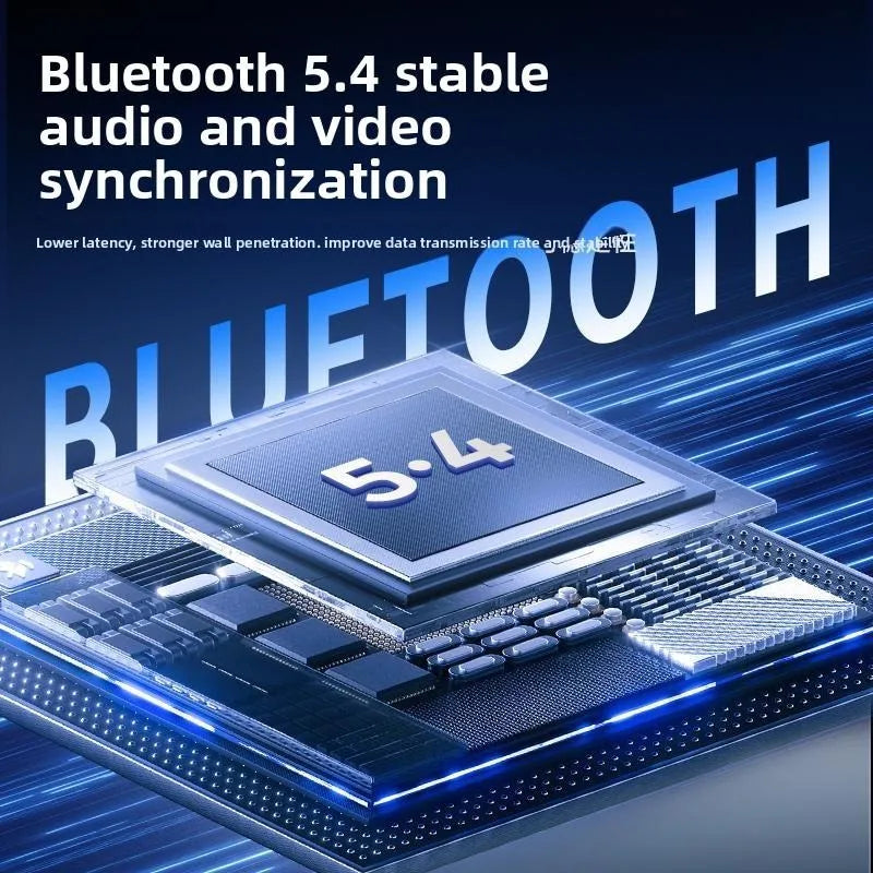 Bluetooth 5.3 Earphones True Wireless Headphones with Mic Button Control Noise Reduction Earhooks Waterproof Headset for Sports