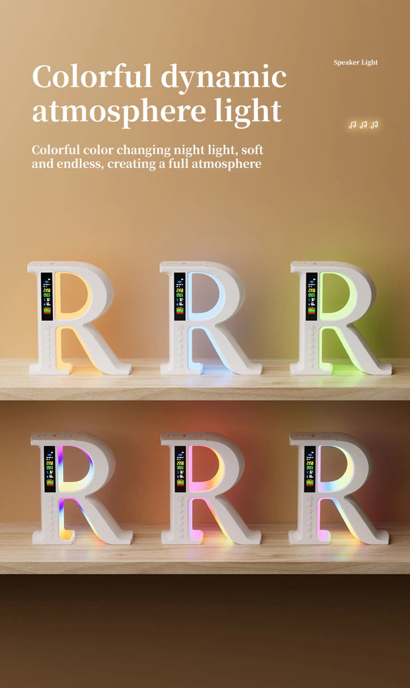 Bluetooth Speakers Wireless Charger with Portable Small Mini Speaker Color Atmosphere Lamp Multifunctional Rgb Night Light