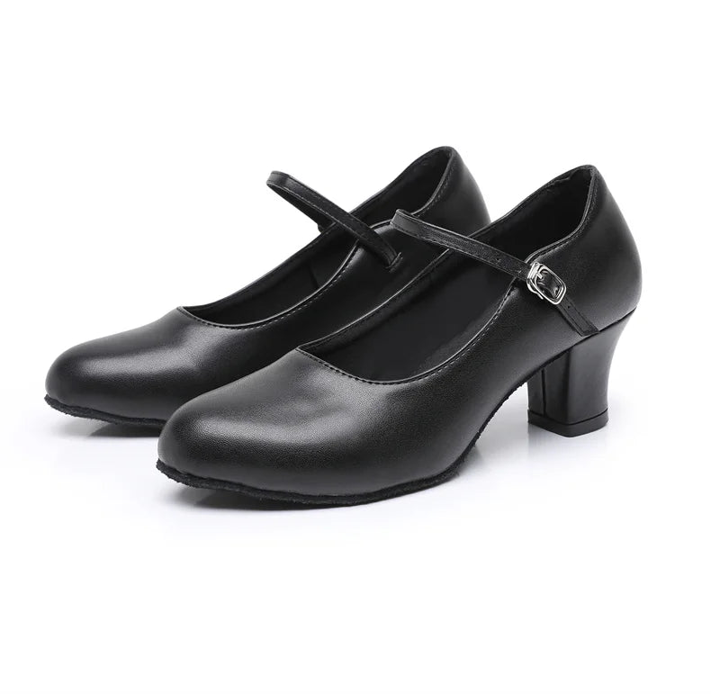 New women's dance shoes Latin party Social Dancing tango jazz elegant dance shoes closed toe black modern dance shoes 35-45