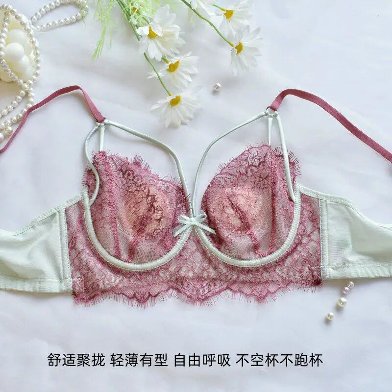 Lingerie Sexy Dentelle Ensemble, Ultra Fin Style Français, Bonnet Confort Anti Affaissement, Respirant Tailleur Confortable pour