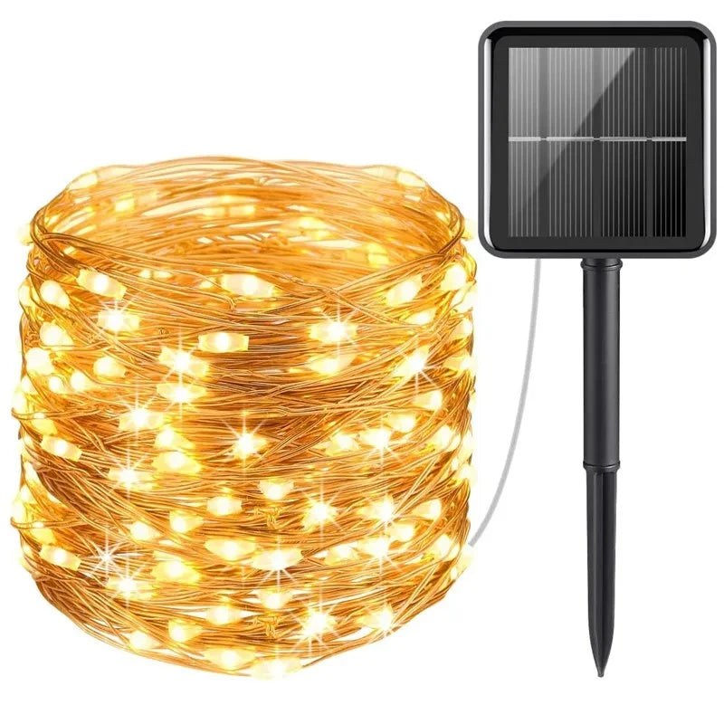 Solar String Fairy Lights 12M 100LED / 22M 200 LED Waterproof Outdoor Garland Solar Power Lamp Christmas For Garden Decoration