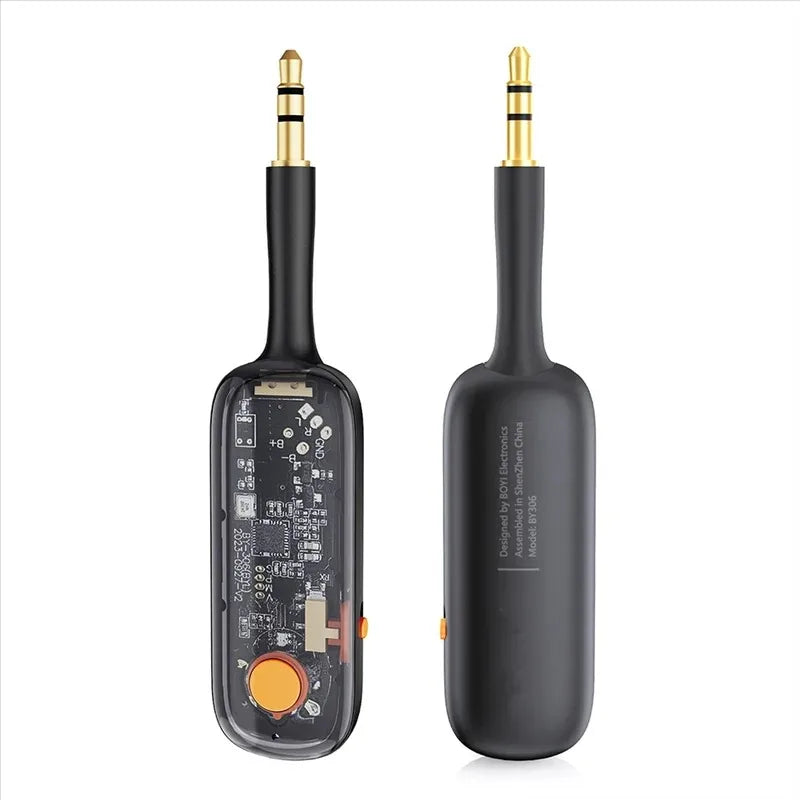 Bluetooth 5.3 Audio Receiver Transmitter AUX With Mic Stereo Music Wireless Adapter  For Home Stereo/Bluetooth Earbuds/PC