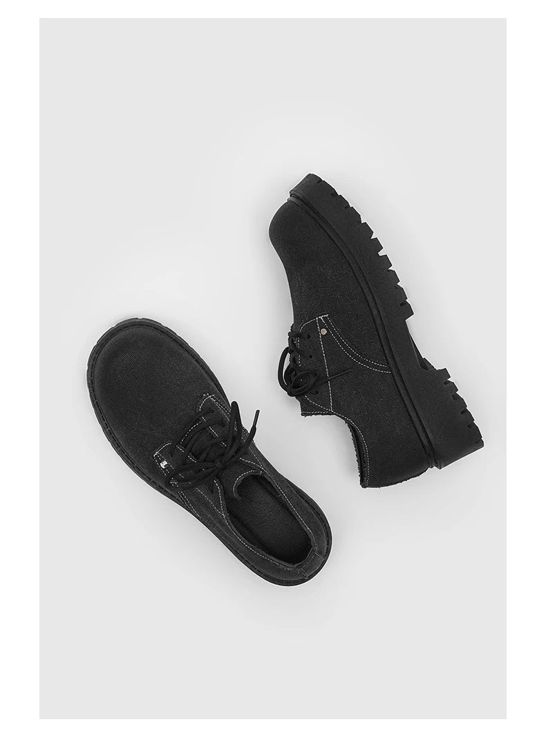 Men's shoes four seasons versatile casual non-slip wear-resistant comfort outdoor shoes youth fashion thick sole workwear shoes