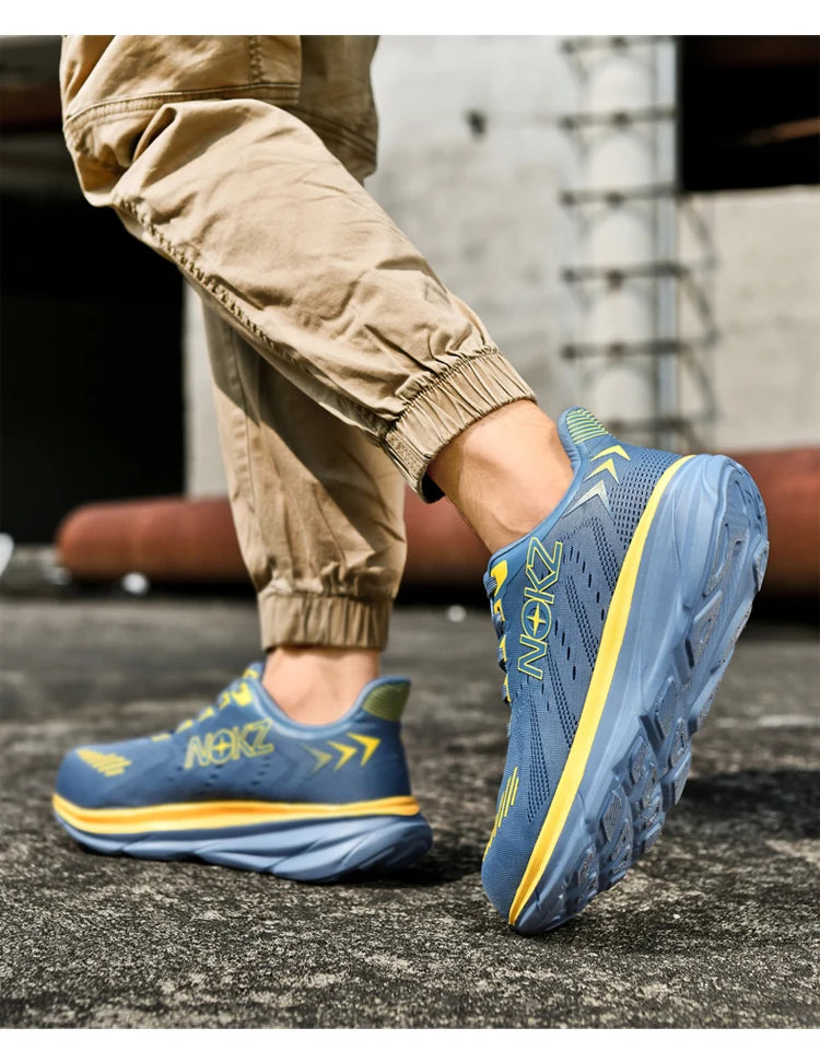 Men's Industrial Safety Shoes Anti-Slip Wear-Resistant Steel Toe Cap Protective Work Sneakers Breathable Comfortable for Constru
