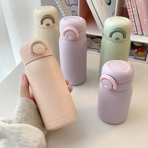 220ml/350ml Mini Thermos Cup Pocket Cup Stainless Steel Thermal Coffee Mug Vacuum Flask Insulated Hot Water Bottle Kids Gift