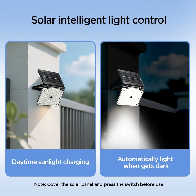 Solar Lights Outdoor 137 LED 3 Modes Motion Sensor Flood Lights with Remote IP65 Waterproof Security Solar Lights for Outside