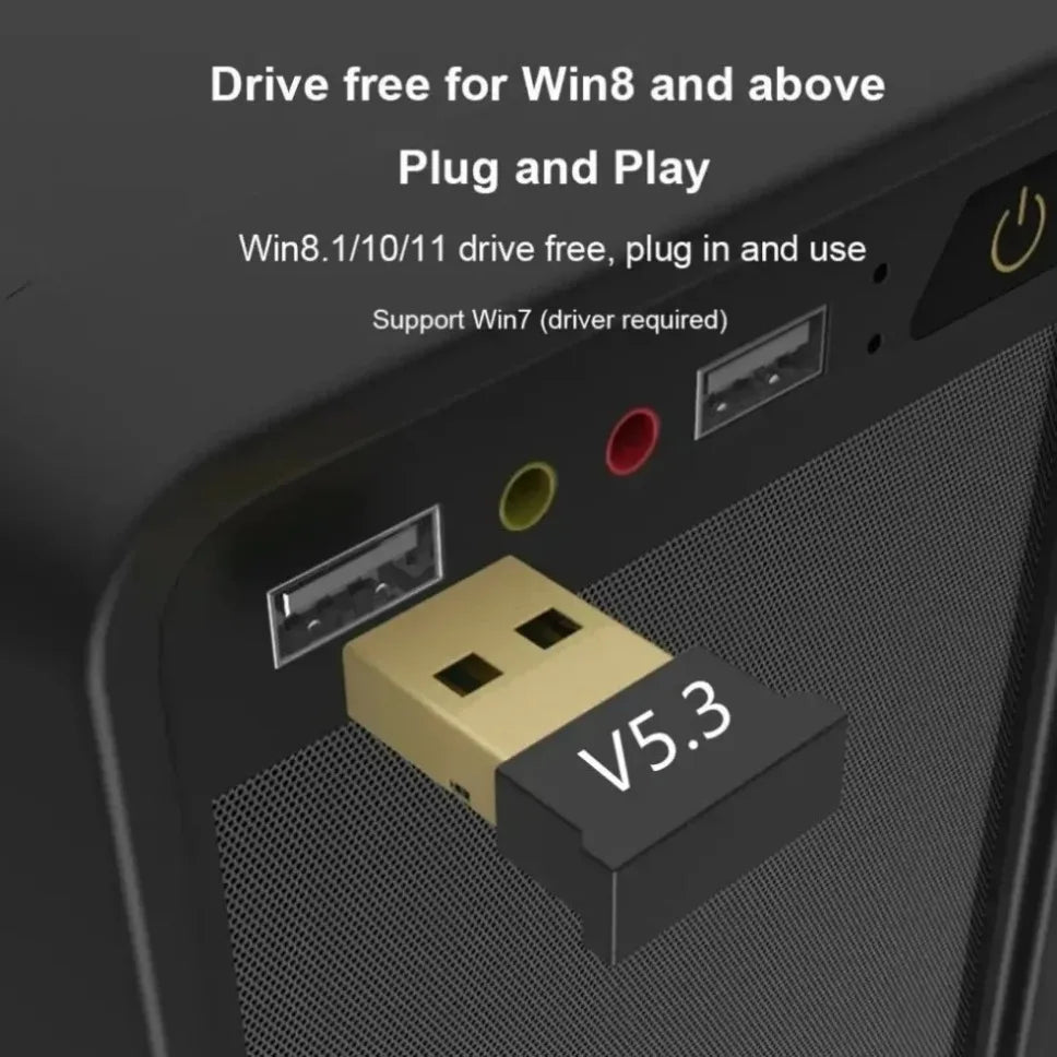 USB Bluetooth 5.3 5.1 Adapter Transmitter Receiver Bluetooth Dongle Wireless Audio Adapter for Computer PC Laptop
