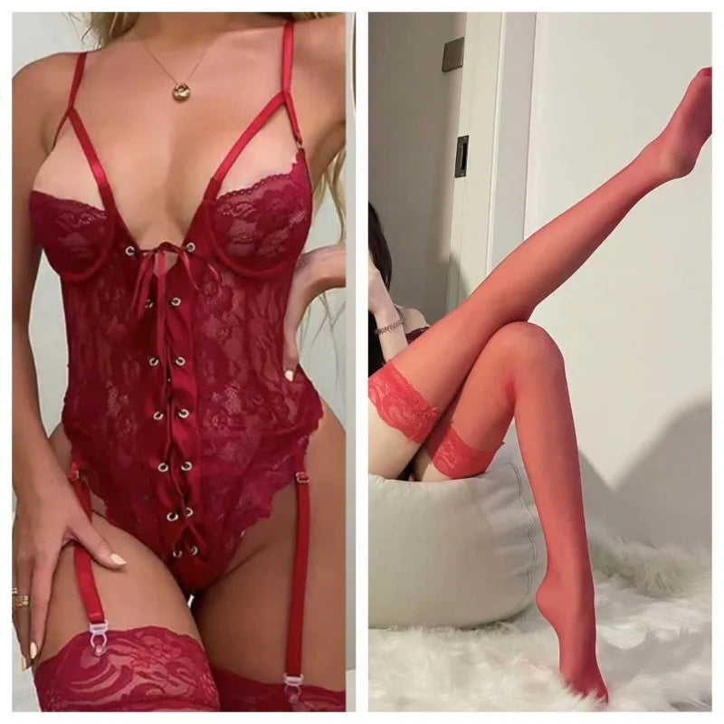 Erotic Sexy Lace Bra and Panty Set Underwear Transparent Bra Exotic Sets Sexy Thong Woman Porn Fancy Sensual Luxury Lingerie