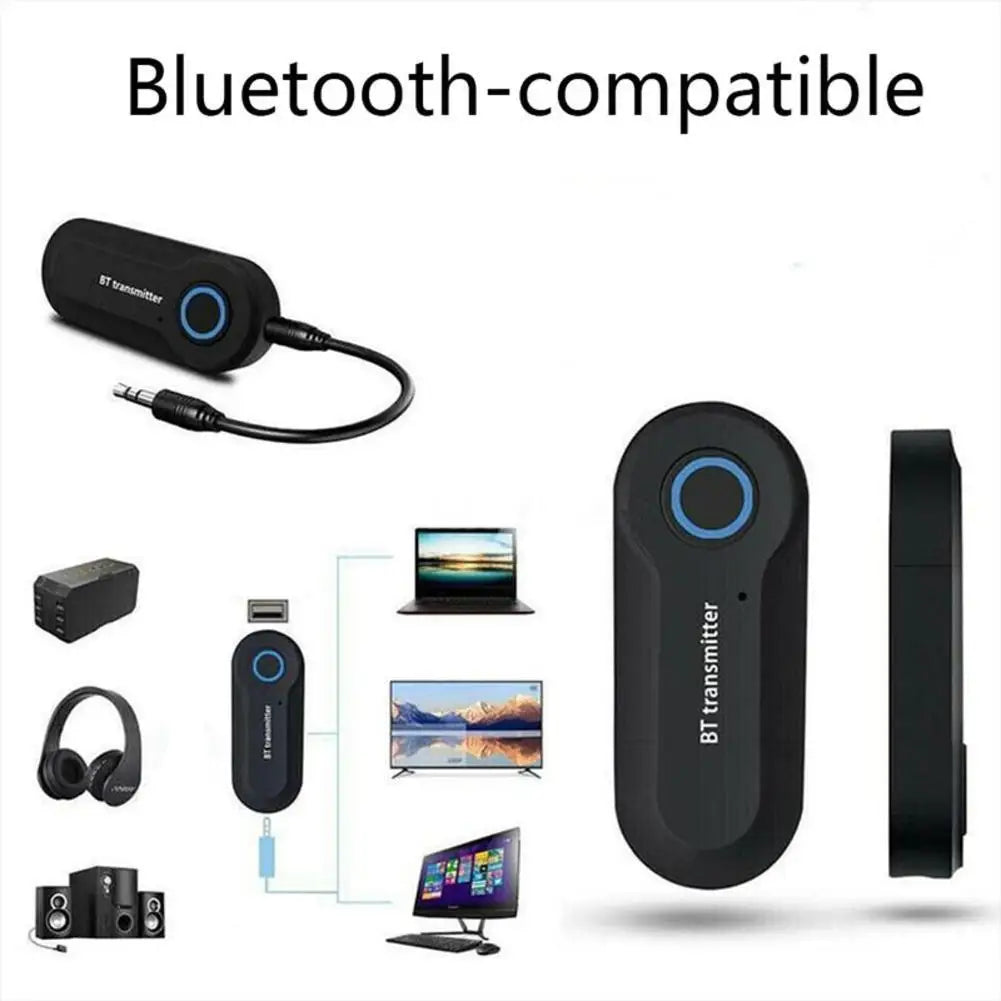Bluetooth Transmitter 3.5MM Jack Audio Adapter Wireless Bluetooth Stereo Audio Transmitter Adapter For PC TV Headphones