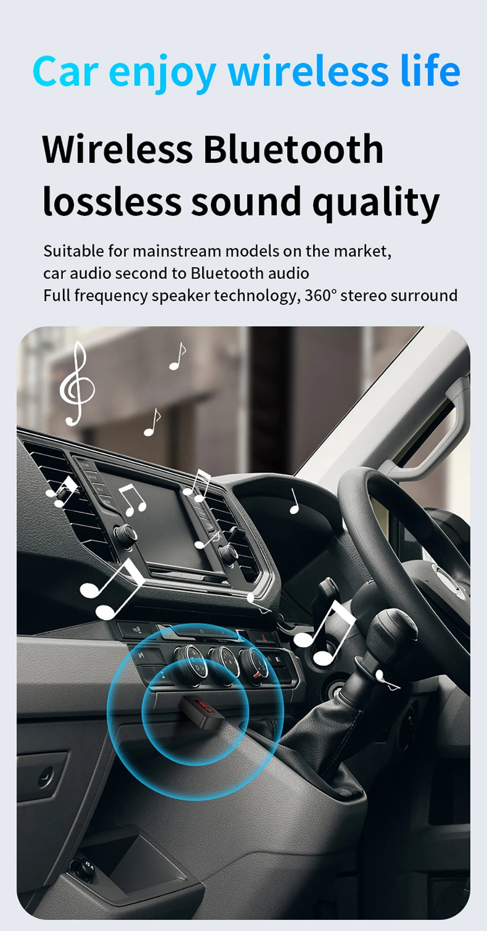 USB Bluetooth 5.3 5.4 Adapter USB Dongle Wireless Music Audio Receiver Transmitter Handsfree Call With Mic LED Display For Car