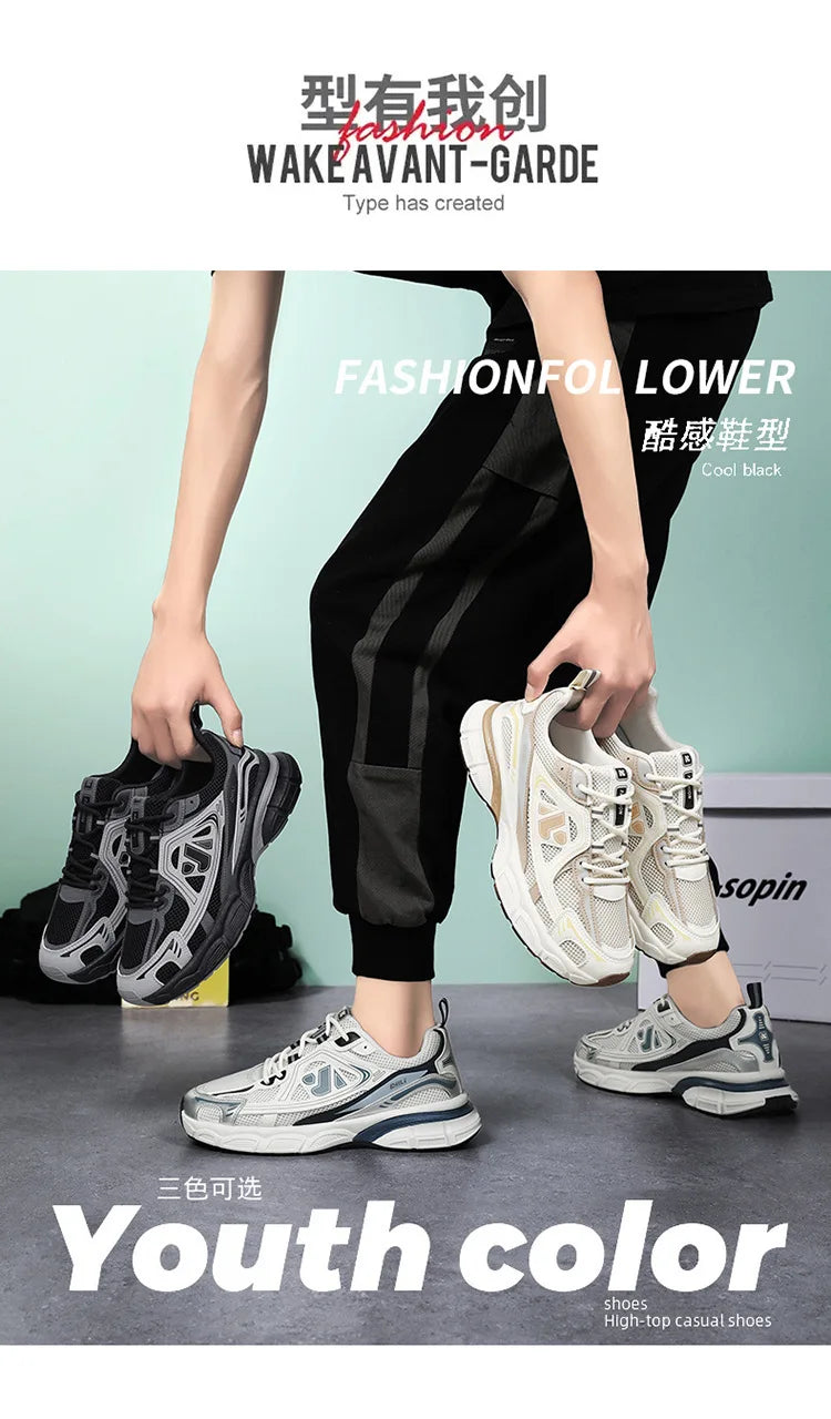 Men's Shoes Fashion Outdoor Casual Shoe Lace Up Platform Sneakers Comfort Running Shoes for Men Training Shoes Tenis Masculino