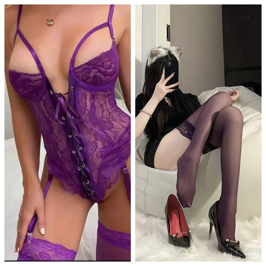 Erotic Sexy Lace Bra and Panty Set Underwear Transparent Bra Exotic Sets Sexy Thong Woman Porn Fancy Sensual Luxury Lingerie