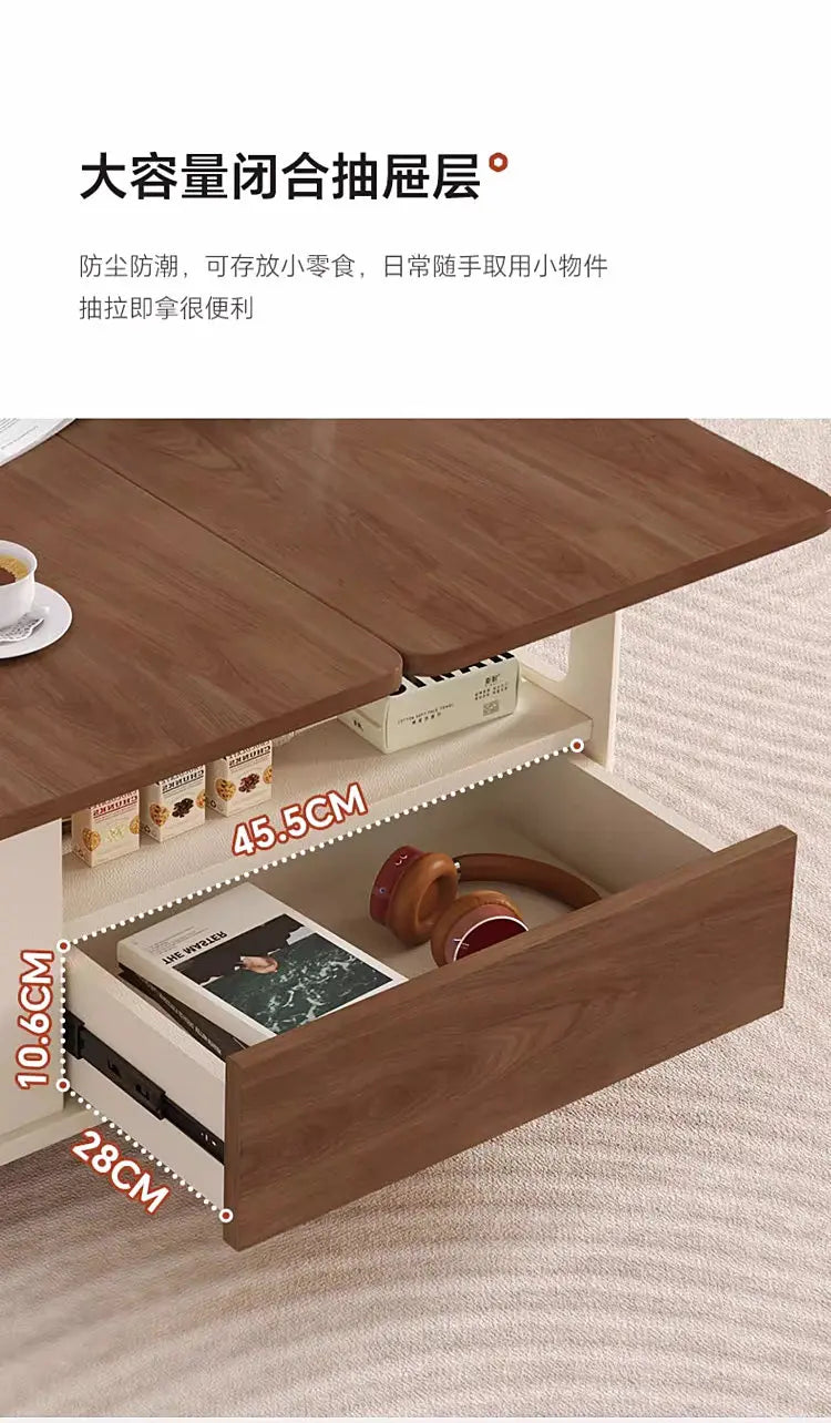 Folding Coffee Tables Multifunctional With Wheels Living Room Storage Side Tables Lounge Center Dining Table Hotel Furniture