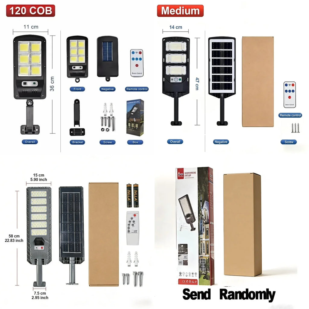 9000000LM 4000W/3000W/1000W Solar Lights Outdoor Waterproof Street Lamp Floodlight With Motion Sensor Garden Courtyard Wall Lamp
