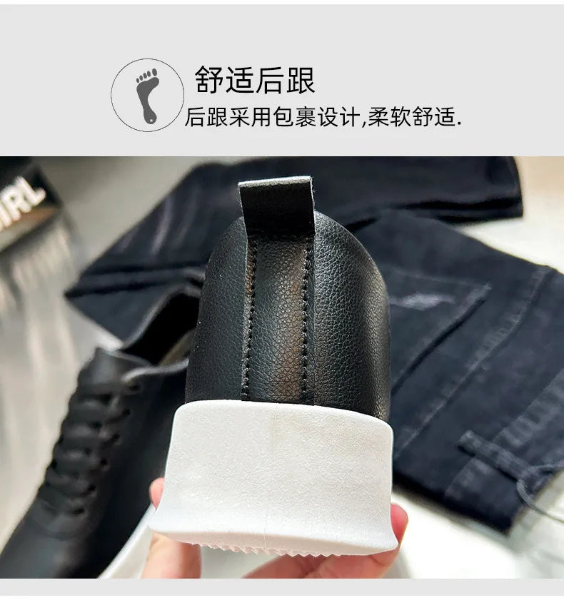 Men's Shoes Spring/Autumn Casual Sports Shoe Lace Up Man Shoe White Sneakers Shoes for Men