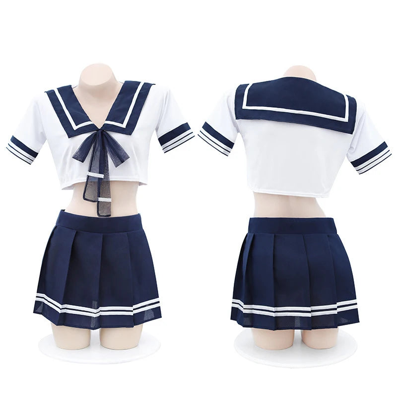 2024 Role Play Bra And Panties Set Erotic Uniform Lingerie Women's Hot Cosplay Crotchless Sexy Underwear Porn Baby Doll Dress
