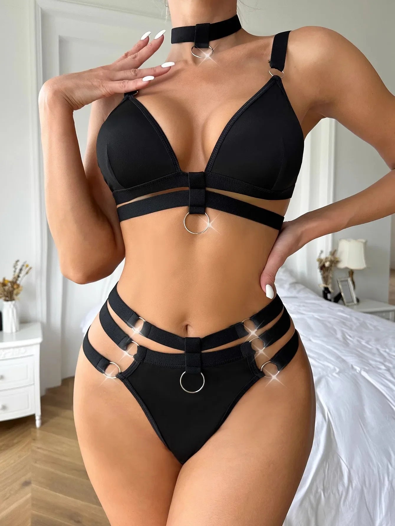 Seamless Bandage Push Up Bra and Panty Set Women Sexy Lingerie Sleepwear Erotic Babydoll Underwear Adult Langerie