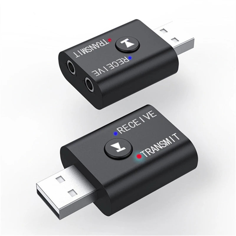 BT 5.0 Bluetooth Adapter Wireless Audio Receiver and Transmitter Dual Function Bluetooth 5.0 USB Dongle For Speaker Headset Car
