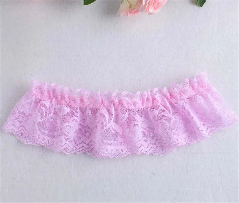 Lingerie Wedding Gift Party Bride Wedding Leg Flower Sexy Lace Elastic Leg Garter Belt With Ribbon Bow Suspender Thigh Harness