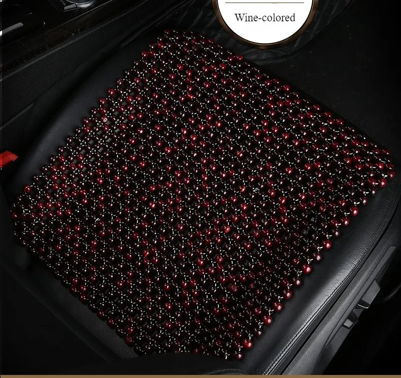 Summer  Wooden Bead Seat Cushion  Stitched by Hand  Comfortable and Breathable  Suitable for Office, Home and Car