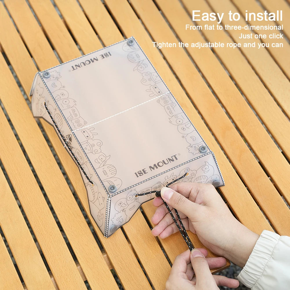 Folding Camping Table Ultralight Foldable Camping Tray Portable Small Backpacking Table Multifunctional for Camping Hiking