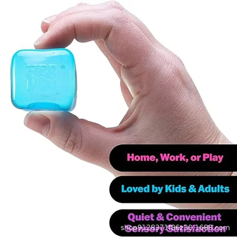 NeeDoh Nice Ice Baby Cooling Squeeze Cube, Super Stress Relief Fidget Toy, Sensory Toy for Kids & Adults, Anxiety Relief Gift