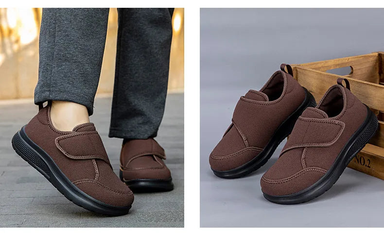 New Wide Toe Men's Barefoot Shoes Orthopedics Wide Feet Swollen Shoes Comfortable Diabetic Shoe Walking Shoes Men's Shoes